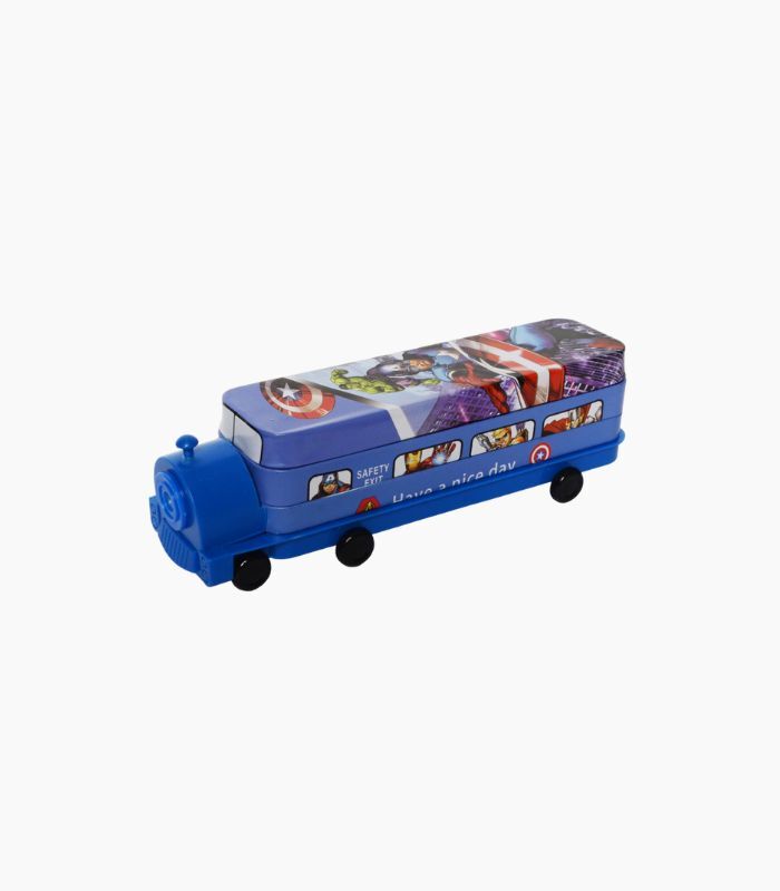 TRAIN MARVEL PRINTED PENCIL BOX WITH KEY LOCK - Image 1